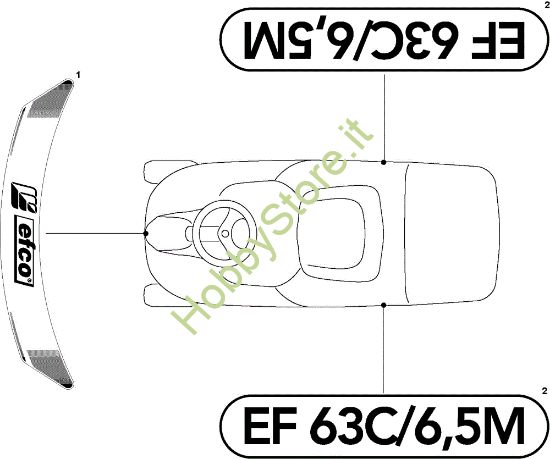 Picture of Etichette (2/2) EF 63C/6,5M France Cat.2010 Trattorino (solo per il mercato francese)