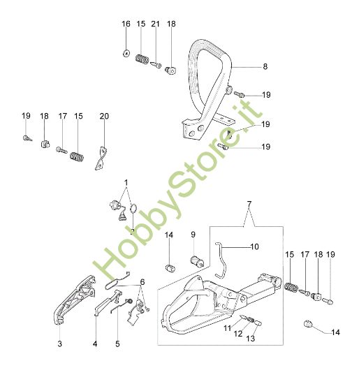 Picture of Serbatoio e impugnatura MT 440 (Euro 0) Motosega