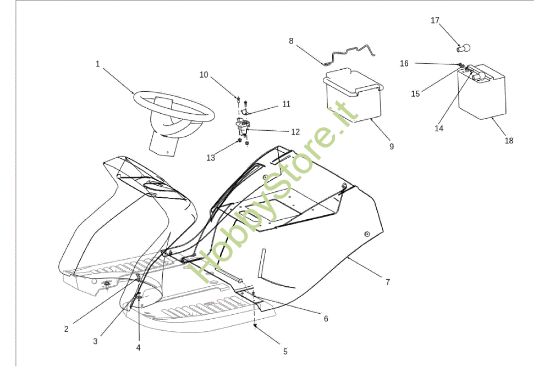 Picture of Cofano (3/3) EF 106J/24H Cat.2010 Trattorino