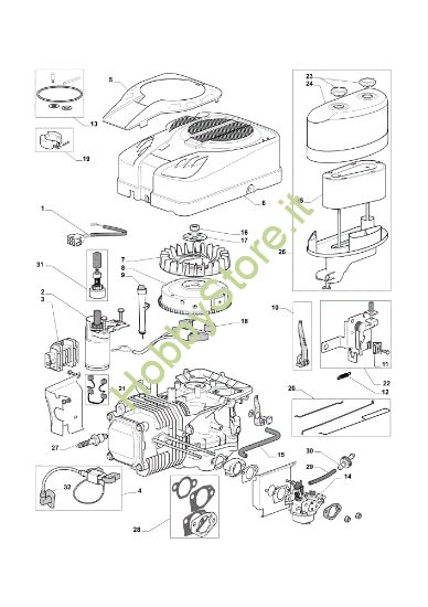 Picture of Avviamento, carburatore e filtro aria EF 101C/16K H Cat.2011 Trattorino