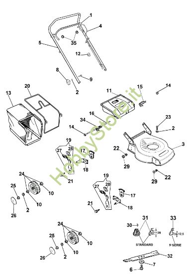Picture of Esploso completo LR 47 PB Rasaerba