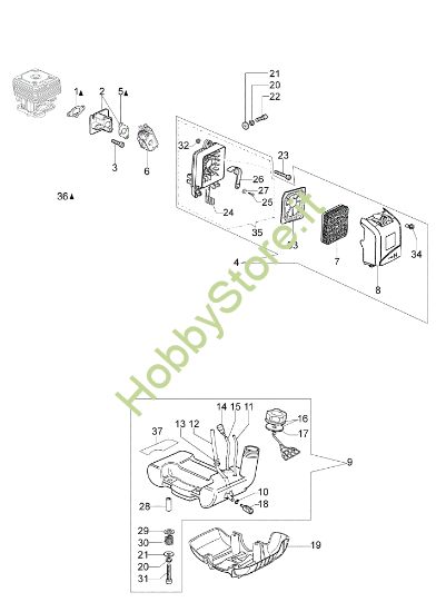 Picture of Serbatoio e filtro aria EF 3600 Decespugliatore