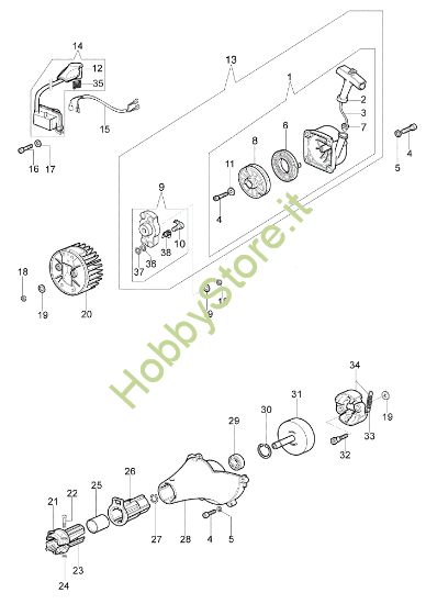 Picture of Avviamento e frizione EF 4300 Decespugliatore