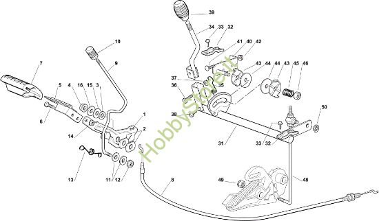 Picture of Comando freno e comando cambio EF 63C/6,5V Cat.2011 Trattorino