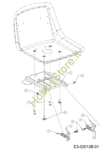 Picture of Supporto sedile KOMMAND 92/16 H Cat. 2011 (13XXXXXX637) Trattorino