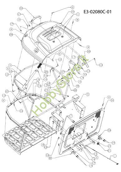 Picture of Sacco raccoglierba (13BG49KE637) KOMMAND 92/16 H Cat. 2011 (13XXXXXX637) Trattorino