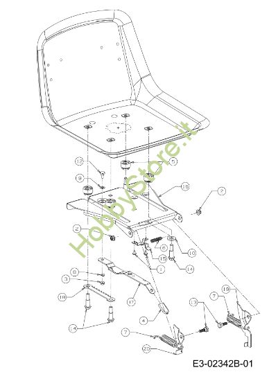 Picture of Supporto sedile KOMMAND 105/17,5 H Cat. 2011 (13XXXXXX637) Trattorino