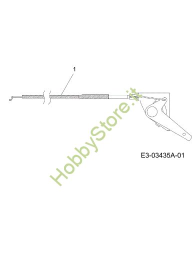 Picture of Cavo acceleratore KOMMAND 105/17,5 H Cat. 2011 (13XXXXXX637) Trattorino