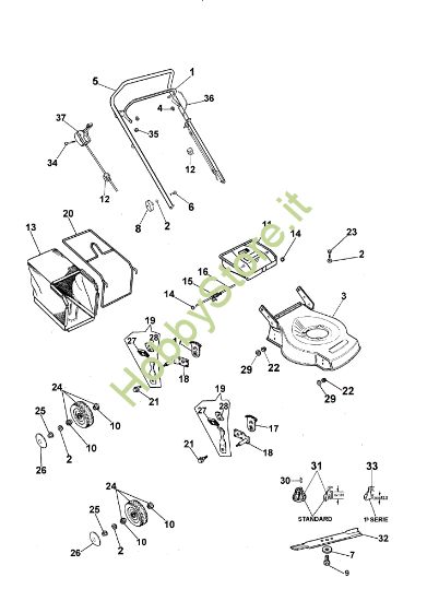Picture of Esploso completo LR 47 PHQ Rasaerba