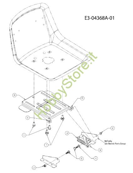 Picture of Supporto sedile KOMMAND 92/15,5 H Cat. 2011 Trattorino