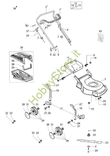 Picture of Esploso LR 44 PK COMFORT (K500) Rasaerba