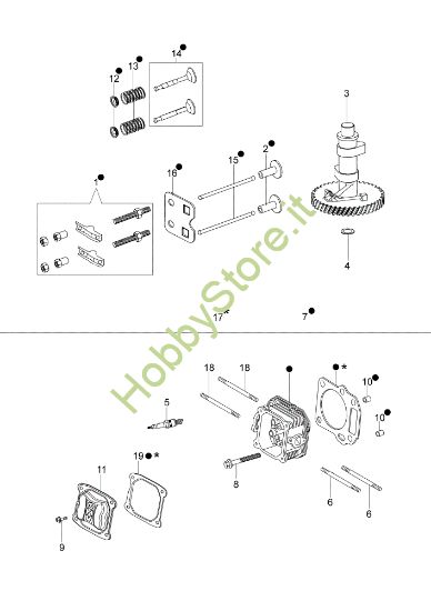Picture of Testa e valvole LR 53 TK (K650) Rasaerba