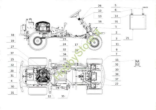 Picture of Parti elettriche TUAREG 92 EVO Cat.2011 Trattorino
