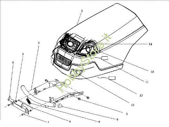 Picture of Cofano (1/3) EF 106J/16H Cat.2011 Trattorino
