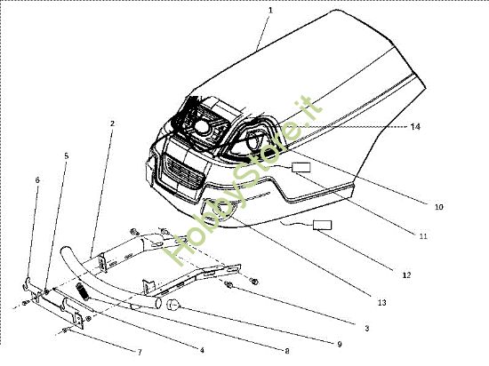 Picture of Cofano (1/3) EF 106J/17,5H Cat.2011 Trattorino