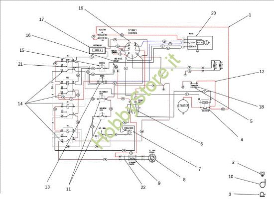 Picture of Schema elettrico EF 124J/22H Cat.2011 Trattorino