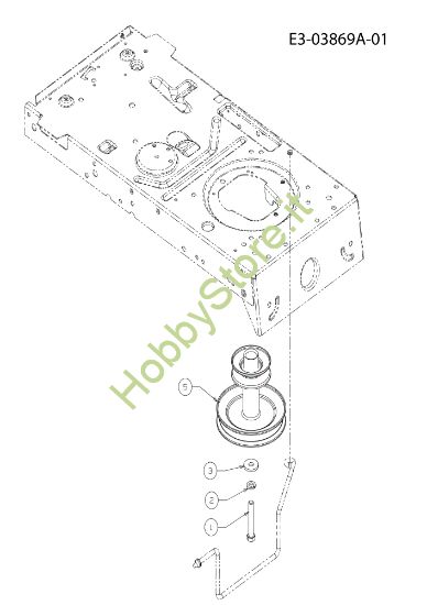 Picture of Leva e puleggia motore KOMMAND 92/13 T Cat. 2012 Trattorino
