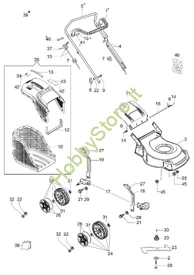 Picture of Esploso LR 48 PK COMFORT PLUS (K500) Rasaerba