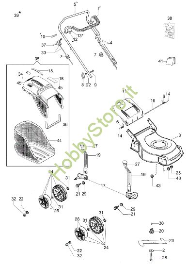 Picture of Esploso LR 48 PBQ COMFORT PLUS Rasaerba