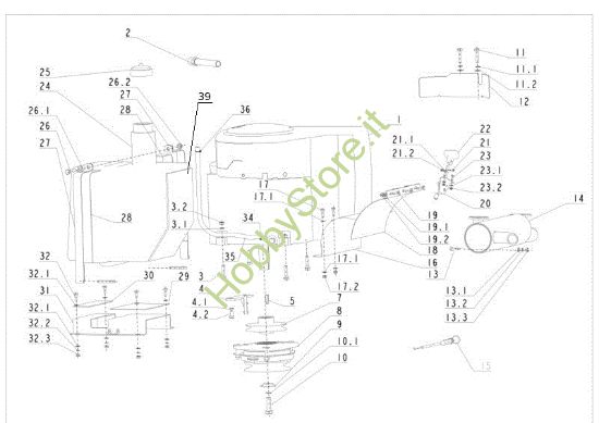 Picture of Motore CROSS JET UNIVERT TUAREG 92/18 Trattorino (solo per il mercato francese)