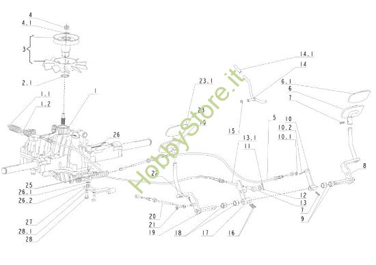 Picture of Trasmissione (1/2) CROSS JET UNIVERT TUAREG 92/18 Trattorino (solo per il mercato francese)