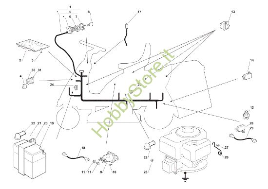 Picture of Impianto elettrico EF 72C/12,5KM Cat.2012 Trattorino