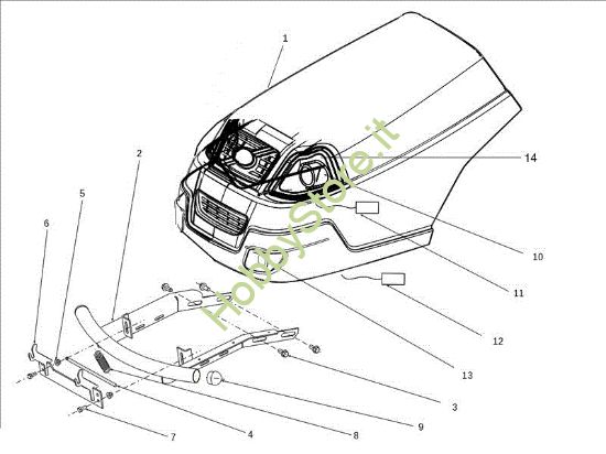 Picture of Cofano (3/3) EF 106J/17,5H Cat.2012 Trattorino