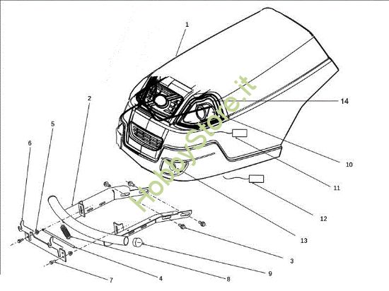 Picture of Cofano (3/3) EF 106J/18H Cat.2012 Trattorino