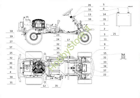 Picture of Parti elettriche TUAREG 92 EVO Cat.2012 Trattorino