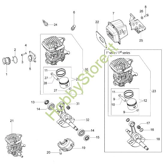 Picture of Motore MT 4400 (Euro 2) Motosega