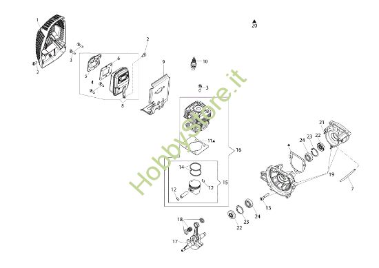 Picture of Motore DS 2200 T (Euro 2) Decespugliatore