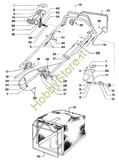 Picture of Manubrio e sacco MR 534 TKF Rasaerba