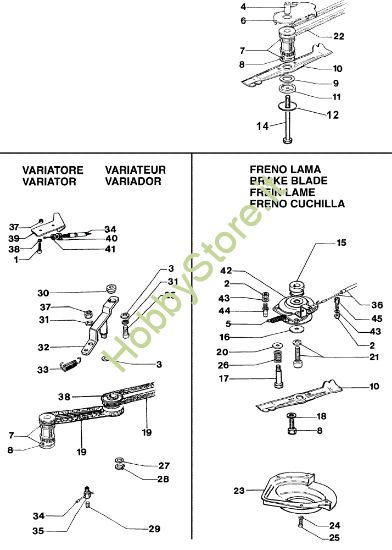 Picture of Variatore e freno lama MR 534 TKF Rasaerba