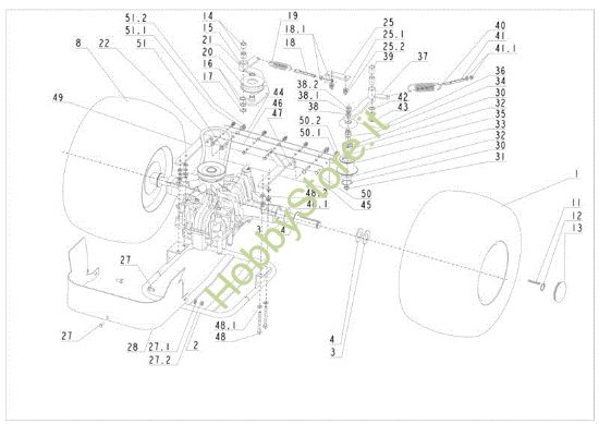Picture of Assale posteriore TUAREG 92 4x4 EVO Cat.2013 Trattorino