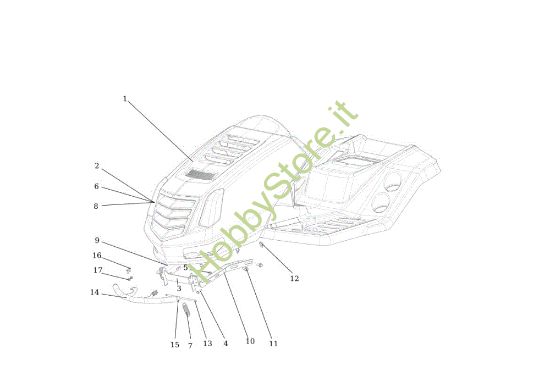 Picture of Cofano (2/2) EF 92S/16H Cat.2013 Trattorino