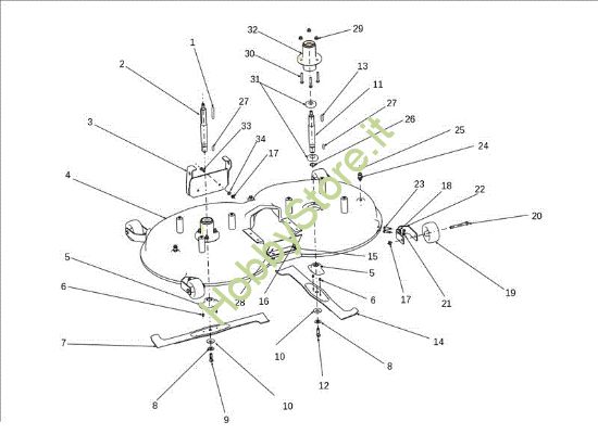 Picture of Piatto di taglio (1/2) EF 124S/22 H Cat.2013 Trattorino