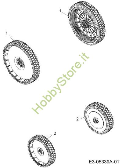 Picture of Ruote LR 55 VBX 4-IN-1 Cat. 2013 Rasaerba