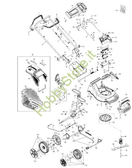 Picture of Esploso AR 53 VBD ALLROAD ALUMINIUM Rasaerba