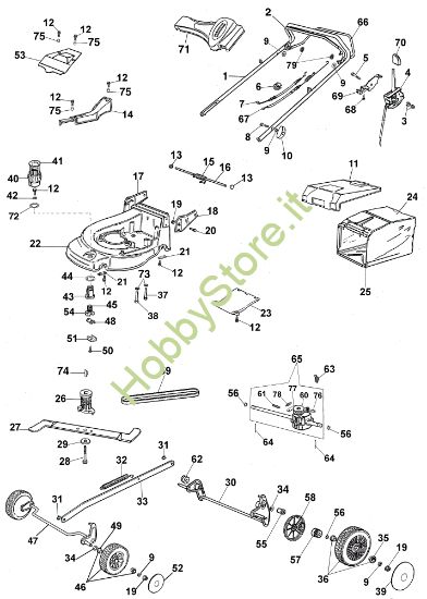 Picture of Esploso completo AR 53 TB Rasaerba