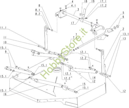 Picture of Regolazione piatto di taglio TUAREG 92 EVO Cat.2014 Trattorino