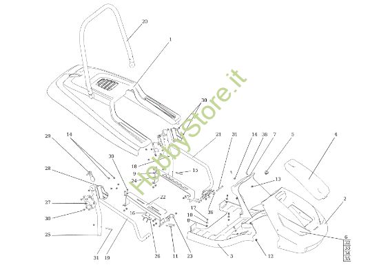 Picture of Cofano (2/2) TUAREG 92 EVO Cat.2014 Trattorino