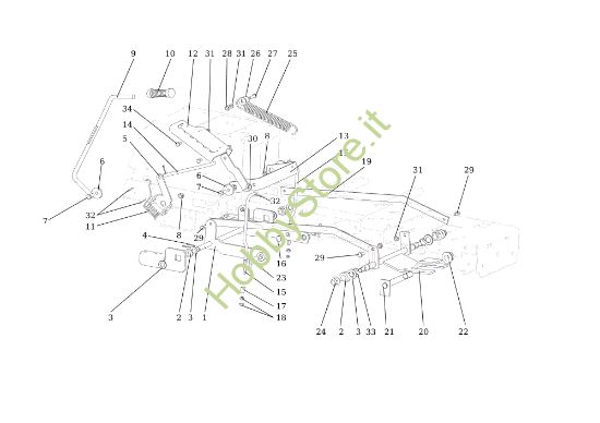 Picture of Regolazione piatto di taglio EF 92S/13H Cat.2014 Trattorino
