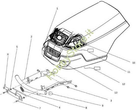 Picture of Cofano (3/3) EF 106S/16H Cat.2014 Trattorino