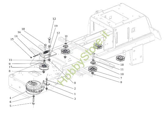 Picture of Puleggia frizione EF 106S/18H Cat.2014 Trattorino