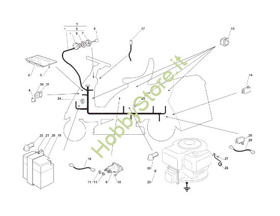 Picture of Impianto elettrico EF 72C/12,5KH Cat.2014 Trattorino