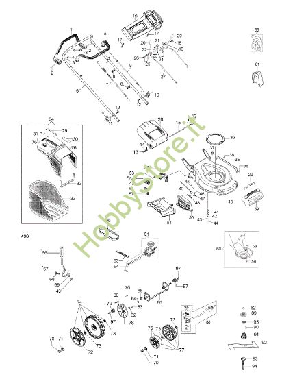 Picture of Esploso LR 53 VBD ALLROAD PLUS 4 Rasaerba