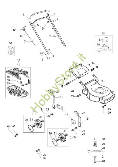 Picture of Esploso LR 53 PH ESSENTIAL Rasaerba