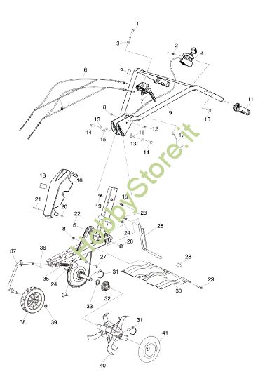 Picture of Esploso 1 MZ 2050 RKS (K700 H - T210) Motozappa