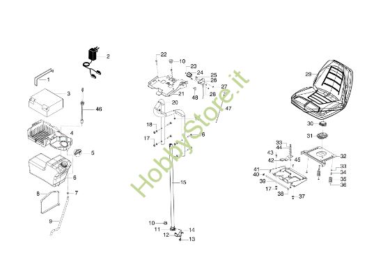 Picture of Serbatoio e sedile EF 95/16 H Trattorino