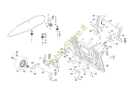 Picture of Assale anteriore e supporto cesto EF 95/16 K H Trattorino